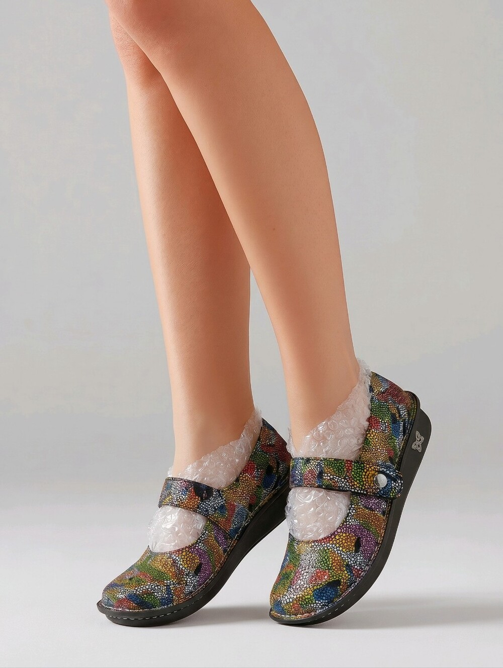 Algeria Women's Size 38 Multicolor Mosaic Print Mary Jane Comfort Shoe